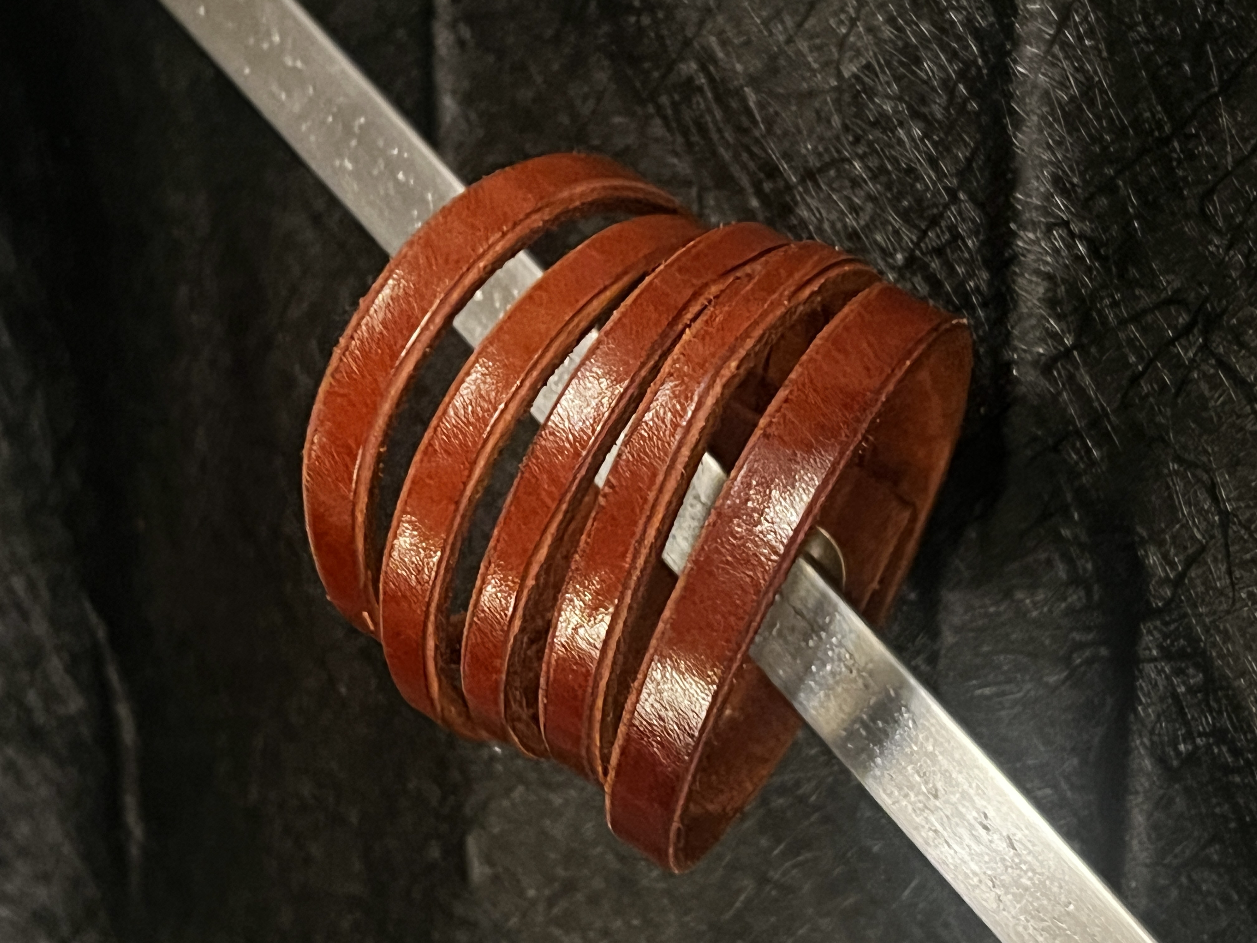 lash cuff, veg tan