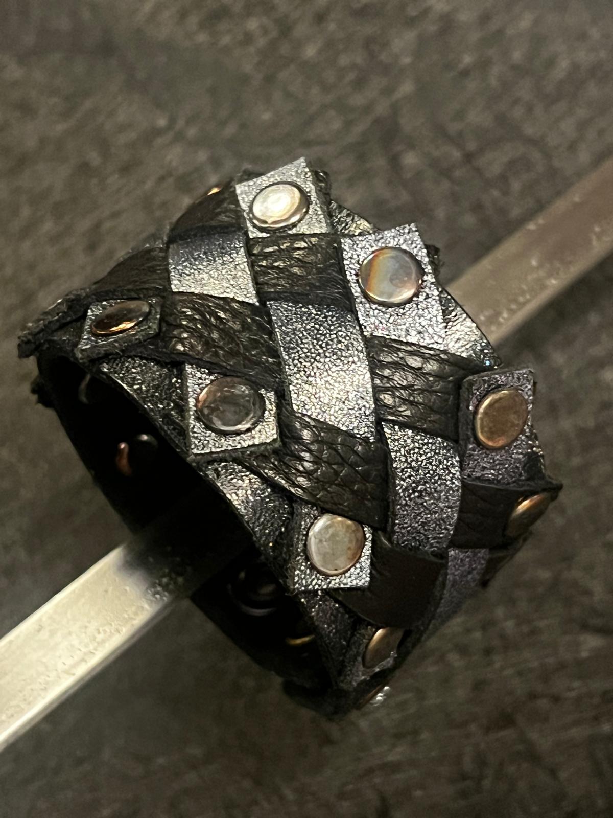 pebbled weave cuff
